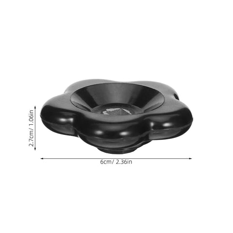 Two Pack Black Bakelite Handwheel Valve Handles For Outdoor Spigot And Hose Bib, 60mm Diameter, 7x7mm Square Hole, side view