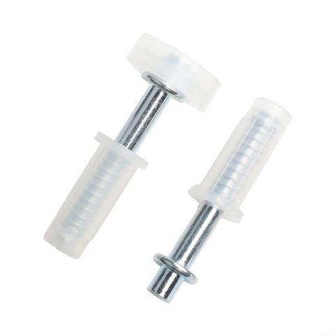 Close-up of Bi Fold Door Hardware Kit components including top pivot and guide wheels, part of the 8 PCS set for closet doors.