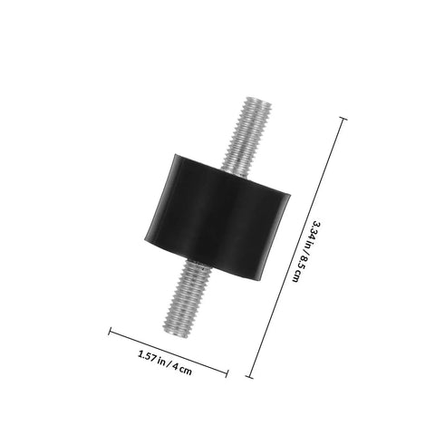 Four Piece Built For The Grind Anti Vibration Rubber Studs M10 Double Screw Mounts, cylindrical shock absorber, stainless steel.