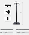 Heavy Duty Bike Repair Stand With Hook Mount, Height Adjustable From 80 to 130 cm, iron column, wide base, close-ups of features