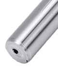 Get This Bad Boy 1/4 Inch Shank Spiral Flush Trim Router Bit With 3/8 Inch Cutter And Half Inch Cutting Height close-up view of shiny steel shank