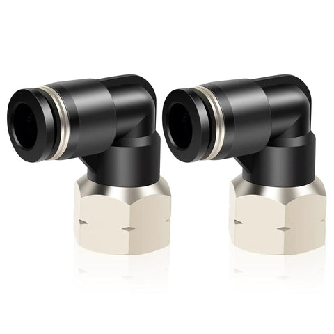 Quarter Inch Tube OD To Quarter Inch NPT Thread Female Elbow Push To Connect Fittings 90 Degree Pneumatic Copper Plastic