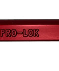 Red Master Pin Follower Locksmith Tool Pro Grade Aluminum, side view, with 'PRO-LOK' engraving.