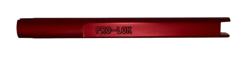 Red Master Pin Follower Locksmith Tool Pro Grade Aluminum, side view, with 'PRO-LOK' engraving.