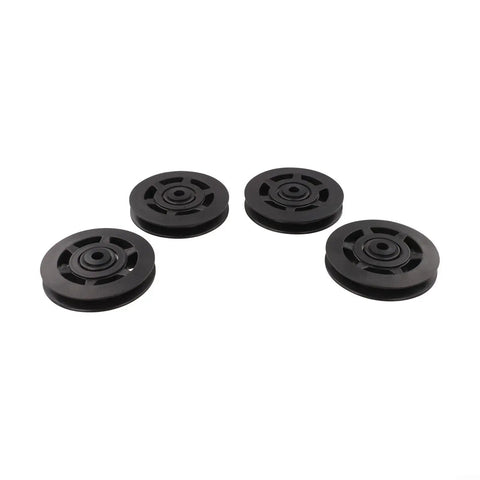Set Of 4 Nylon Pulleys 94mm Bearing Pulley Wheels Designed For Cable Machines Weightlifting And Load Bearing Systems