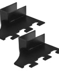 Heavy Duty Stainless Steel Shelf Brackets Black Square Tube Supports 2 Pack Built Tough Deformation Resistant Easy Install