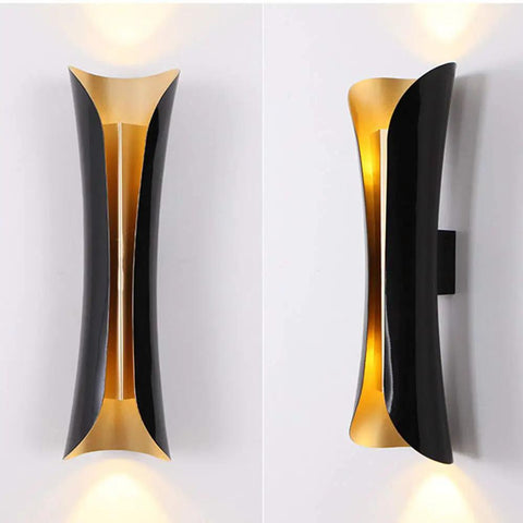 Modern Metal Curl Wall Sconce Lights For Indoor Spaces Dope Look Decorative Lamps For Pathways Staircases Bedrooms Balconies