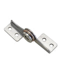 Through-hole damping torque hinge in 304 stainless steel with free-stop damper and two mounting plates