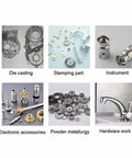 Heavy Duty 80 Liter Electric Vibration Polishing Machine Tackle Metal Deburring Chamfering Hardware Parts Smooth Finish Wear Resistant Industrial 1 1Kw Workhorse featuring various hardware parts and components.