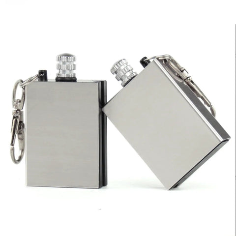 10 Pack Waterproof Permanent Fire Starters For Camping And Outdoor Survival, Forever Lighter Metal Flint Matches with keychain