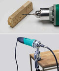 Reliable Workhorse Electric Die Grinder With 480W Motor And Six Step Variable Speed Dial Delivers A Clean 30000 Rpm on wood.