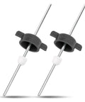 2 Pack Bathroom Sink Pivot Rod Replacement Moen 11985 Heavy Duty Drain Rod Kit with metal rods and plastic handles for easy installation.