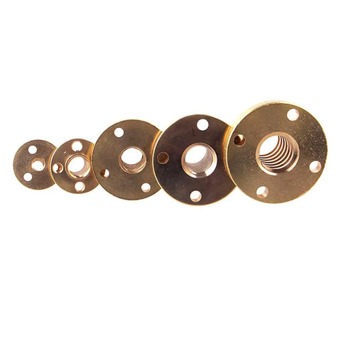 Brass Lead Screw Nut For CNC Machines And 3D Printers T8 Pitch 1mm Lead 1mm Travel High Precision Fit Durable Metal Nut For Smooth Motion In DIY CNC Projects And Pro Grade 3D Printer Setups, brass Type T lead screw nut set