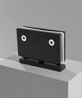 Beefy Heavy Duty Glass Door Hinge For Frameless Showers, 304 Stainless Steel In Matte Black, 360 Degree Pivot Bathroom Hinge, Corrosion Resistant And Rust Proof, Durable Shower Door Hardware 3.5 x 2 x 2.8 In. black glass shower hinge on pedestal