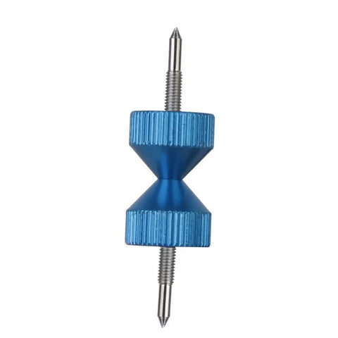 Blue aluminum component of Carbon Fiber Propeller Balancer For 250 To 700 Size RC Helicopters with rotational symmetry