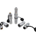 Rugged Metal Panel Mount SF12 Connector Kit With 7 Pin IP67 Waterproof Rating For Industrial Power Equipment Includes Male And Female Plugs