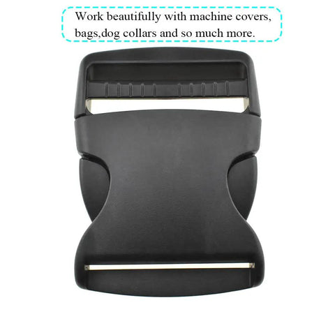 2 Inch Quick Release Side Buckles 6 Pack For Nylon Webbing Straps Durable Plastic Clips Easy On Off Front View