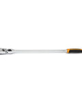 Half Inch Drive 90 Tooth Dual Material Locking Flex Head Teardrop Ratchet With Twenty Four Inch Reach full view on white background