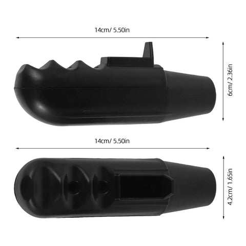10 Piece Steel Cutter Short Handle Switch Accessory Plastic Bracket Kit With Anti Slip Contoured Grips Replacement Hammer Handle Bracket Durable Non Slip Handle Set For Smooth Control, 14cm black handle side view