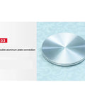 Double aluminum plate on Large Transparent Round Lazy Susan Turntable For Dining Table And Kitchen Glass Surface With Heavy-Duty Aluminum Alloy Bearing Smooth Spin 100 Centimeter Diameter Banquet-Ready Display For Homes And Restaurants