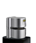 DBF L10 Pneumatic Brake Cylinder for CNC Machine Tools with Automatic Reset, silver metal body on black base
