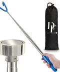 Telescoping Pickup Tool With Magnetic Pole And Dual Hooks 10 Ft Extendable Reach Pole Multi Tool With Strong Magnets and carry bag