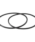Two 3V335 Rubber V Belts 33.5 Inch Length 0.38 Inch Width 0.31 Inch Thick Industrial Power Transmission Belt 2 Pack on white background.