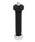 Top Shelf Steel Trailer Axle Wheel Hanger Wet Bolt With Easy Grease Zerk And Bulletproof Locknut, durable black steel design.