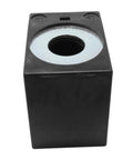 120V Solenoid Coil For Hydraulic Power Unit Lift Dump With 3 Prong DIN Connection, 16W, One And A Half Inches Tall, Heavy Duty Replacement Component For Dump Systems, front view