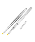No Fuss Full Extension Drawer Slides 1 Pair Tough As Nails Ball Bearing Cabinet Rails showing galvanized steel construction and fasteners.