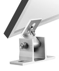 Adjustable Tilt Solar Panel Mount Brackets Aluminum Alloy For Flat Roofs RV Boats And Off Grid Installations Up To 400W Panels 15 To 30 Degree Tilt Mounting Support Silver Mount Only.