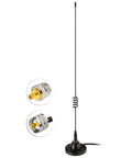 Dual Band Car Ham Radio Antenna With Rock Solid Magnetic Base For VHF UHF 136 to 174MHz 400 to 520MHz 3M RG58 Cable PL259 Male Connector