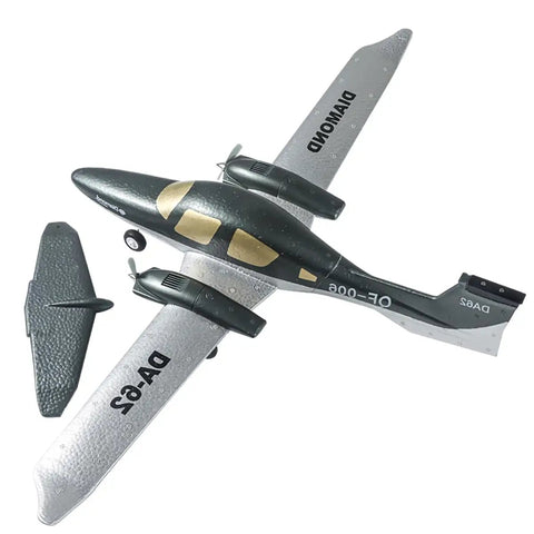 Beginner Friendly RC Plane 2 Channel 2 4Ghz RTF Diamond Style Airplane with Auto Stability Gyro 550mm Wingspan