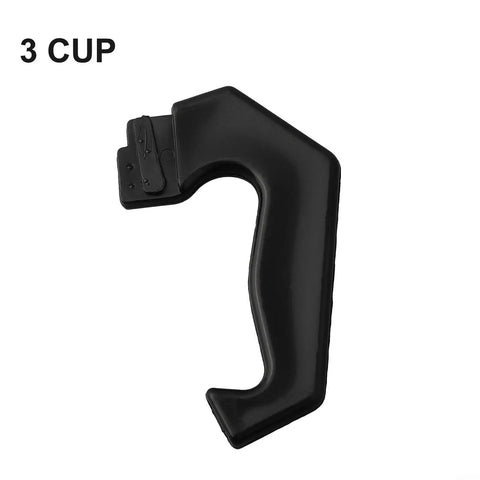 Black Coffee Pot Handle Replacement Fits 1 Cup to 12 Cup Moka Pots Stovetop Espresso Makers Easy Install for Percolators Turkish Coffee Pots Kitchen Accessory, 3 cup size, plastic material