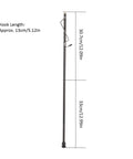 Collapsible Lantern Stand For Camping And Backyard, Portable Adjustable Light Pole With Aluminum Hook And Ground Stakes