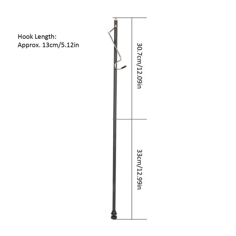 Collapsible Lantern Stand For Camping And Backyard, Portable Adjustable Light Pole With Aluminum Hook And Ground Stakes