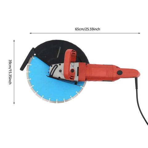 Beast 14 Inch Electric Concrete Saw With 3000W Motor And 4300 RPM For Cutting Concrete, Brick, And Marble, Wet Dust Control