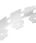 Close-up of 33 Foot White Plastic Garden Edging Border Kit With 60 Stakes No Dig Lawn Border For Flower Beds And Landscaping 4 Inch Tall Decorative Edge