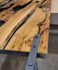 Live Edge Black Walnut Barn Door Handcrafted In Minnesota Made To Order One Of A Kind Custom Wood Sliding Door, metal hardware