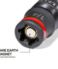 Close-up of All In One Flip Socket Set With Magnetic One Fourth Inch Bit Holder And Five Sixteenth Inch Hex, showing rare earth magnet.