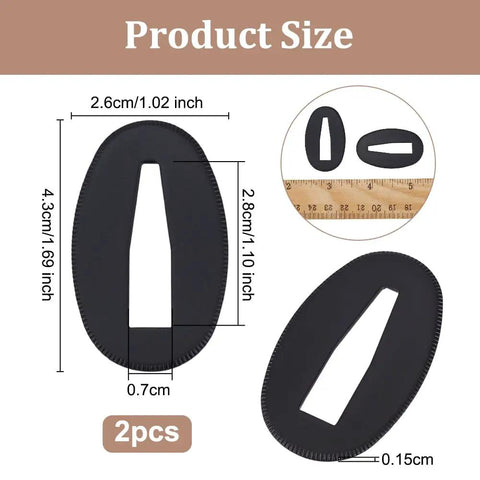 2 Pcs Black Oval Brass Sword Seppa Spacers For Japanese Samurai Swords Replacement 1.7 Inch By 1 Inch Washers With Smooth Polished Finish