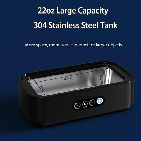 Beast Mode Ultrasonic Jewelry Cleaner 48KHz 22oz Upgraded 2025 Model with 304 stainless steel tank and controls