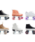 Variety of quad roller skate plate set built from lightweight aluminum alloy with adjustable height brake wheel truck for indoor skating
