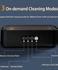 Beast Mode Ultrasonic Jewelry Cleaner 48KHz 22oz Upgraded 2025 Model controls with three on-demand cleaning modes