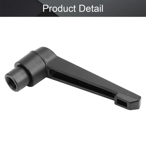 Heavy Duty 2 Pcs M10 Clamping Lever Handle With Female Thread Quick Release Lock And Rock Solid Aluminum Alloy Adjustable Knurled Thumb Wheel Knob For Garage Work And Woodshop Projects In Matte Black, detailed view of clamping lever handle.