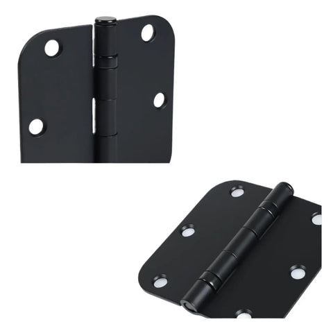 30 Pack Matte Black Door Hinges Ball Bearing Heavy Duty Squeak Free Smooth Operator Hardware Built Tough For Zero Hassle Room Setup And Everyday Residential Use close-up view of hinge design