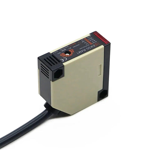 EK50-R4A2 Photoelectric Sensor Indoor Motion Light With Dark No Reflex Material High Sensitivity Motion Detection For Home And Office Energy Saving Auto On Off Easy Install Quiet Reliable Lighting Control, angled view