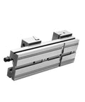 Heavy Duty Bench Vise With Wide Jaw Opening For Snagging Pipes Tight And Locking Your Stock Down On The Workbench For CNC Milling Sanding Or Everyday Shop Grind, metal construction with horizontal grooves.