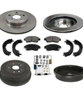 Top Shelf Rear Brake Kit With Ceramic Pads For Toyota RAV4 1996 To 2000 Includes Rotors And Drums Ultimate Safety Upgrade. brake kit with rotors, drums, pads, shoes, and hardware