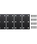 4 Pack Flat Straight Brace Brackets For Furniture Wood Shelves And Cabinets In Black Stainless Steel Mending Plate With Mounting Screws